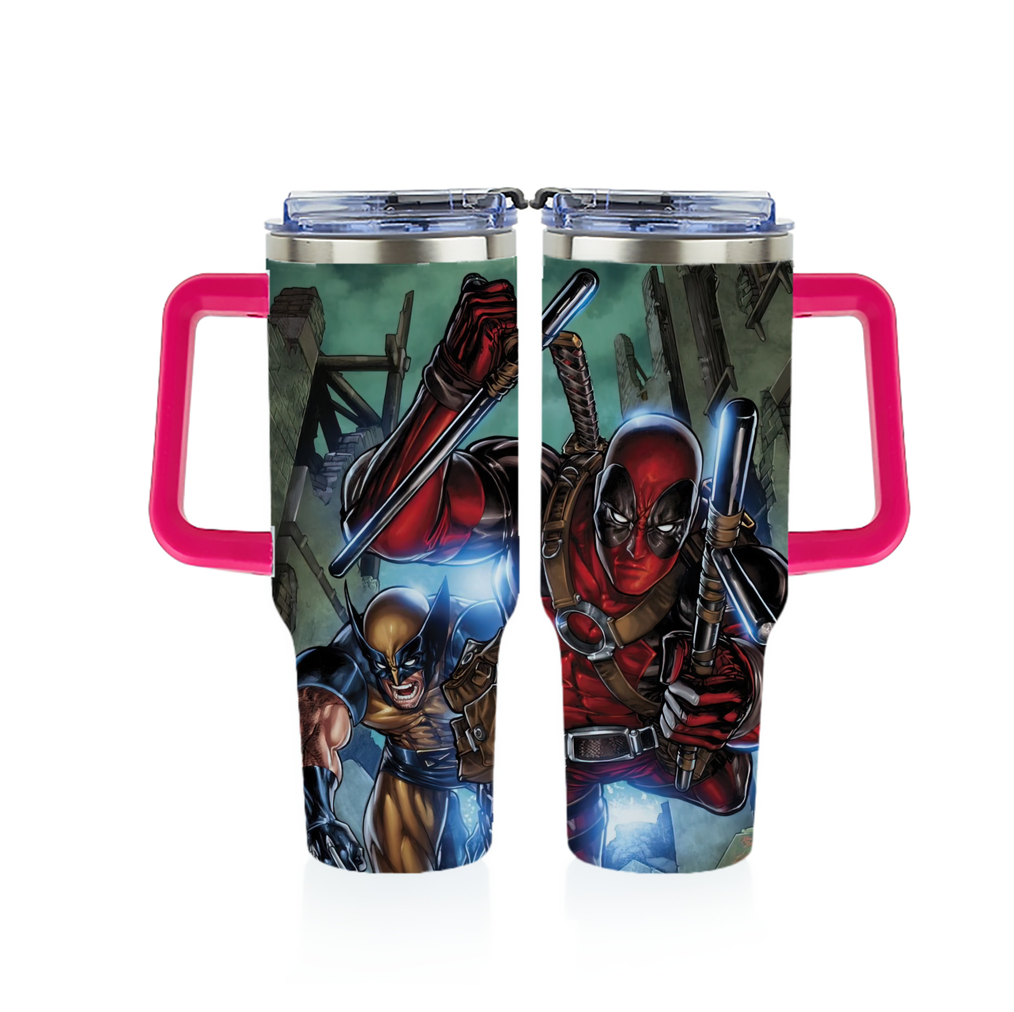 （画像用） Deadpool デッドプール 1200ｍLフルプリント車用タンブラー